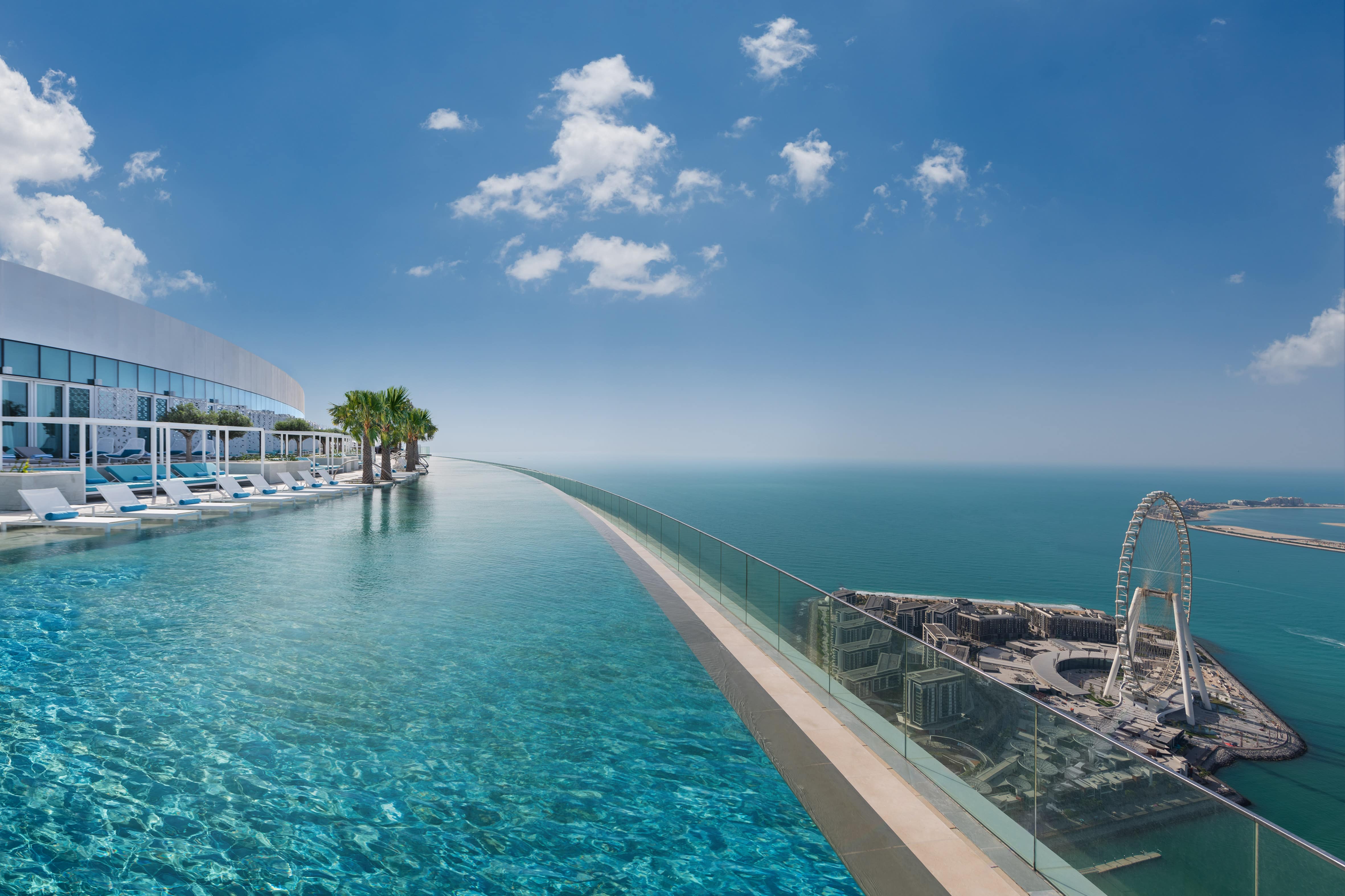Address Beach Resort JBR with private beach and world-record rooftop infinity pool overlooking Dubai Marina