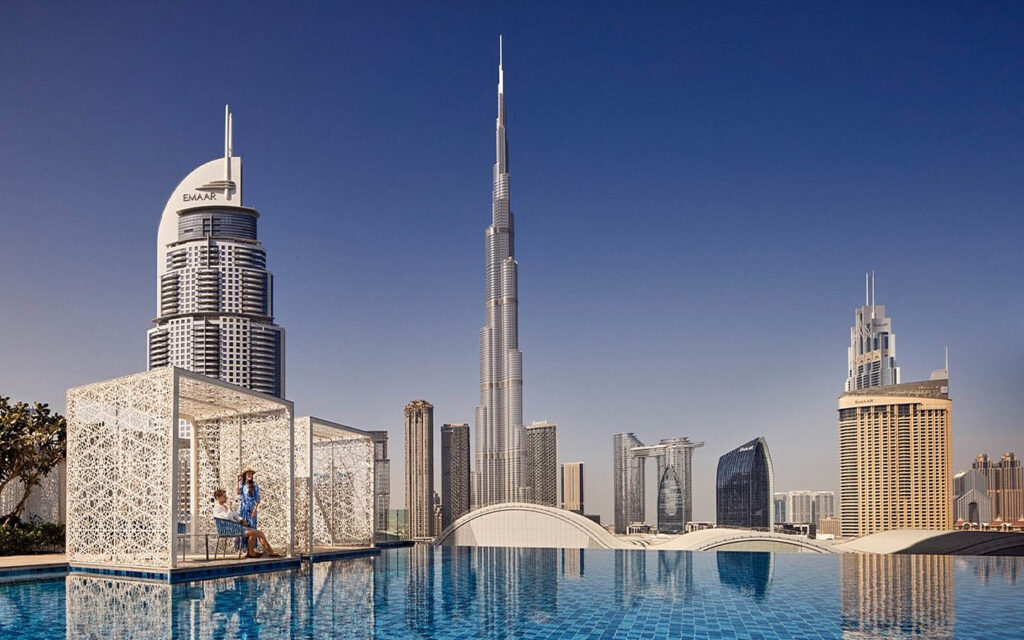 Address Dubai Mall hotel connected inside Dubai Mall with Burj Khalifa view and rooftop pool