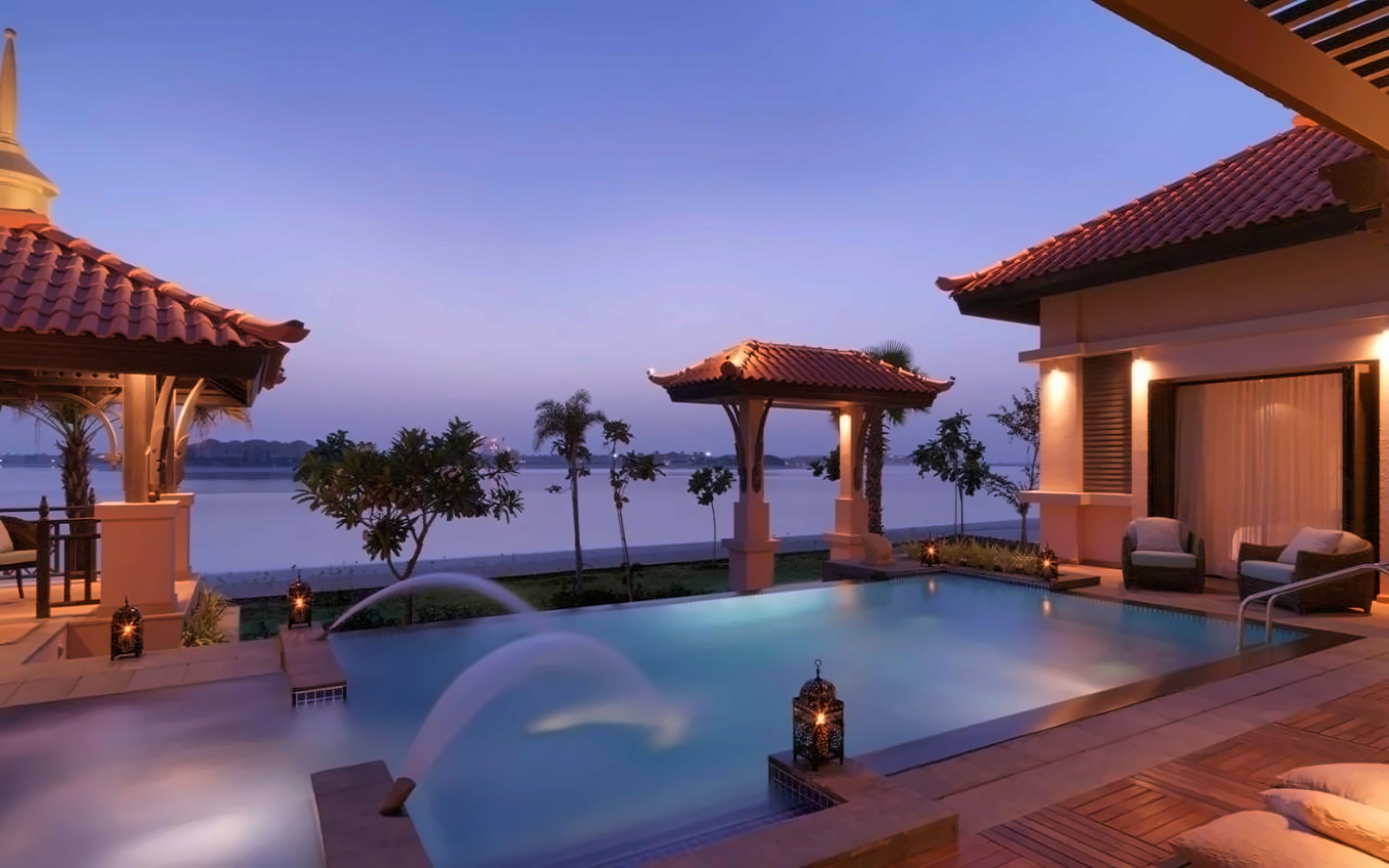 Anantara The Palm Dubai overwater villa with private pool and Arabian Gulf views