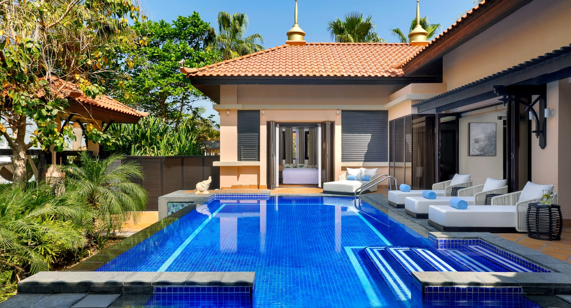 Anantara The Palm over-water villa private pool villa Maldives style lagoon Dubai honeymoon