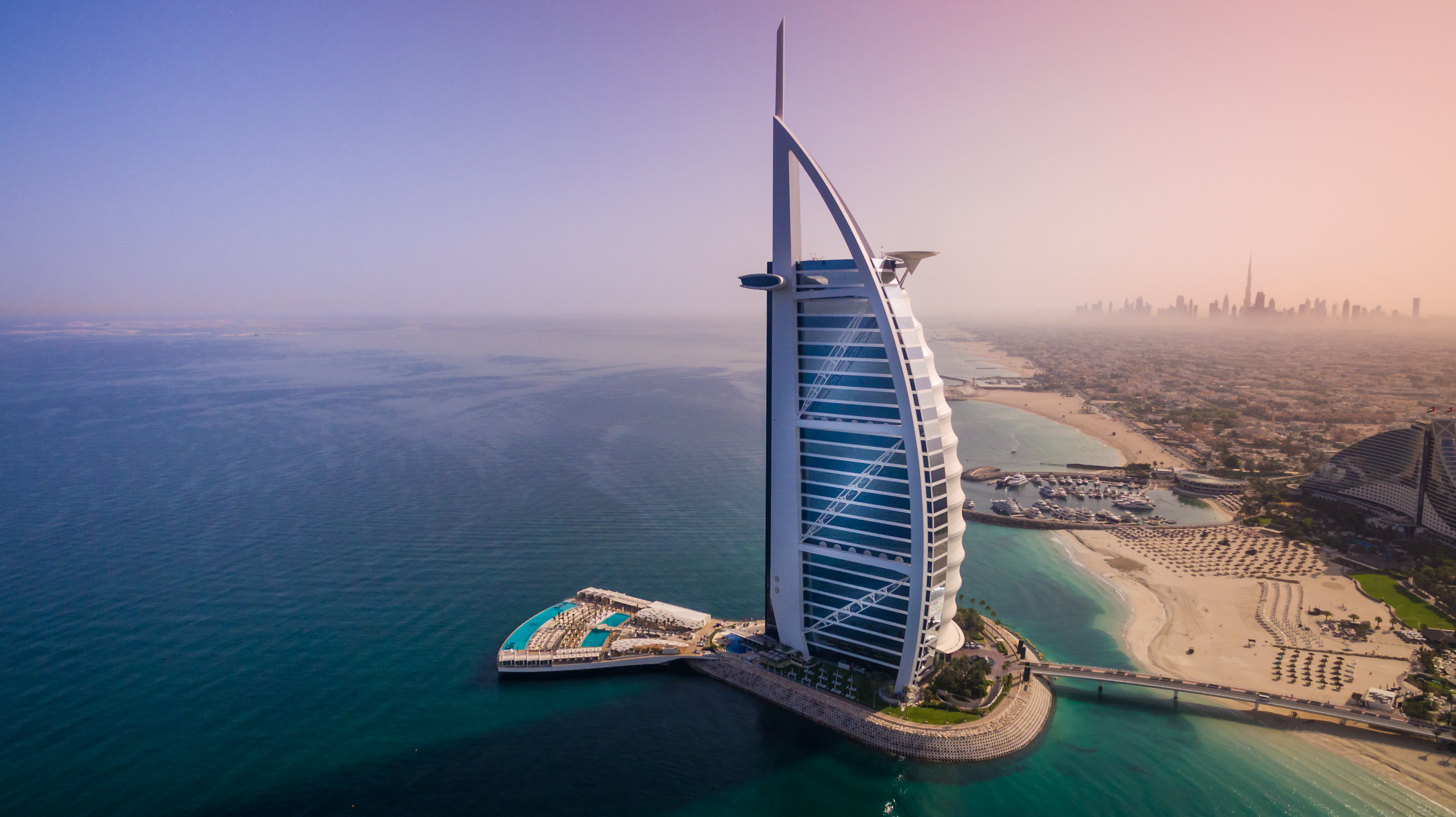 Best Dubai hotels with Burj Al Arab view 2026 Jumeirah Al Naseem Beach Hotel Mina A Salam Al Qasr Address Beach 77th floor