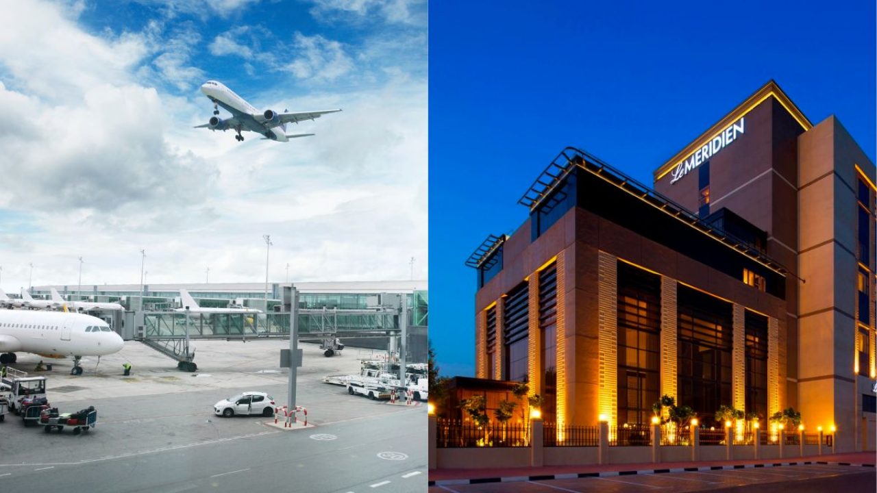 Best hotels near Dubai airport DXB 2026 free shuttle layover transit Premier Inn Le Meridien sleep pods