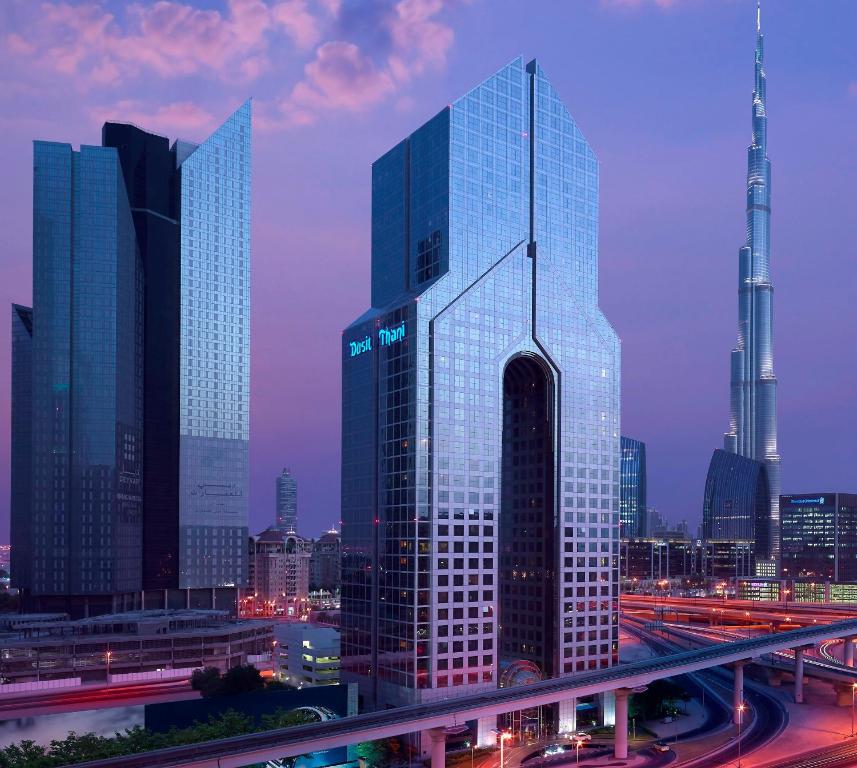 Dusit Thani Dubai best value 5-star DIFC area Thai luxury triangular tower Sheikh Zayed Road