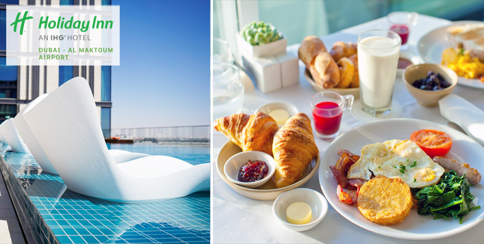 Holiday Inn Express Safa Park with free breakfast for DSF budget shopping