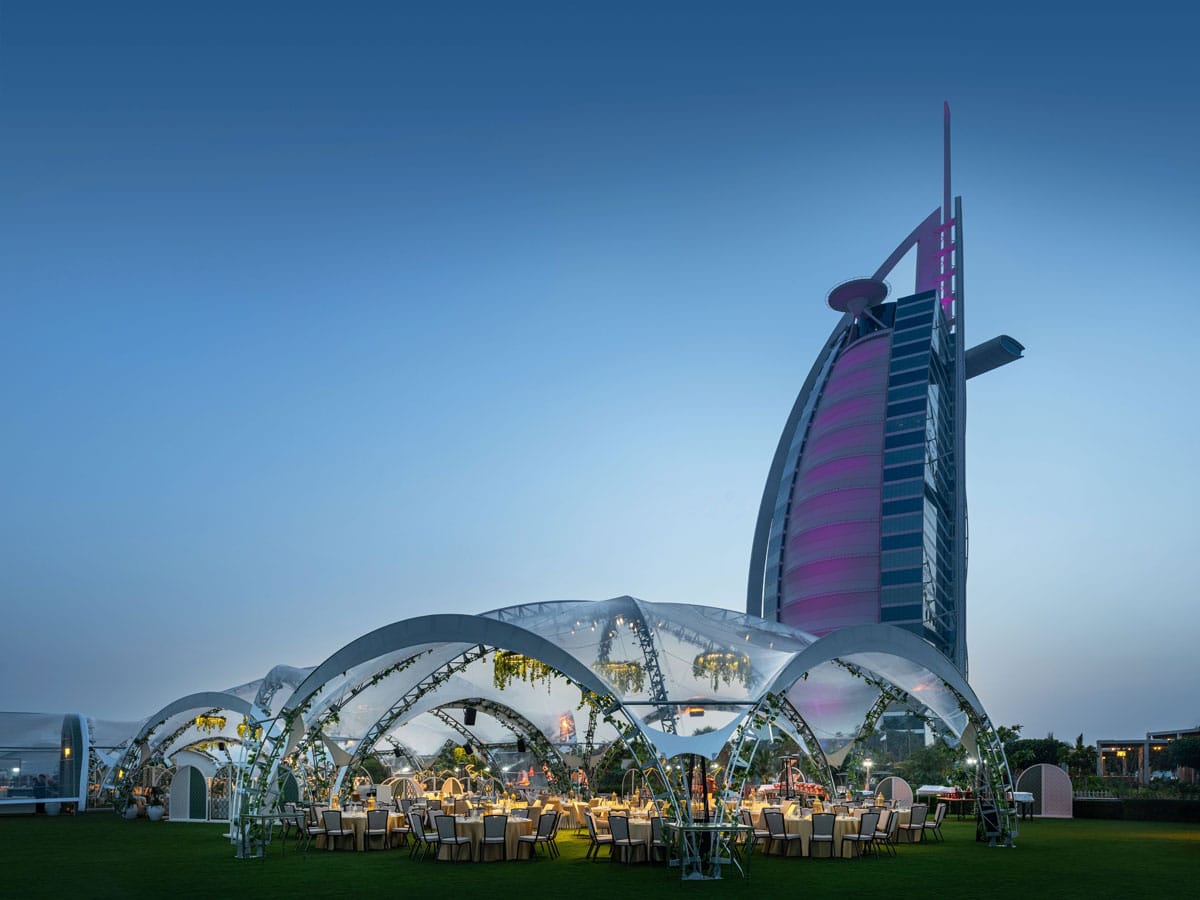 Jumeirah Beach Hotel Ramadan Garden iftar Burj Al Arab view Dubai