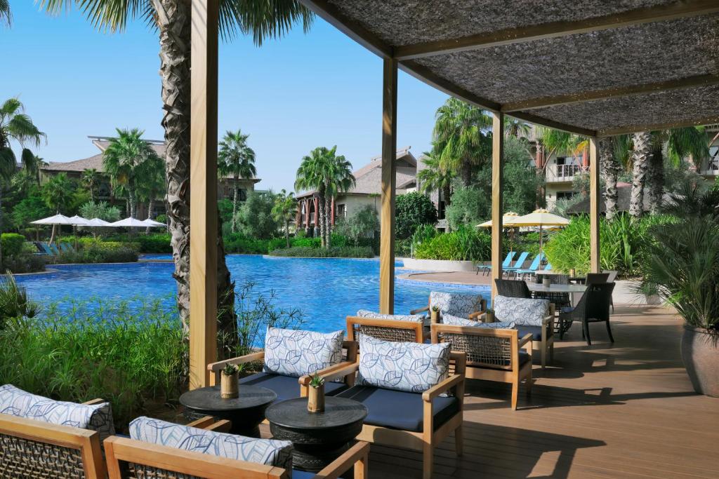 Lapita Dubai Parks and Resorts Polynesian themed hotel with lazy river pool and family splash area