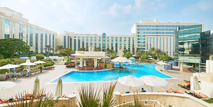 Millennium Airport Hotel Dubai pool and exterior