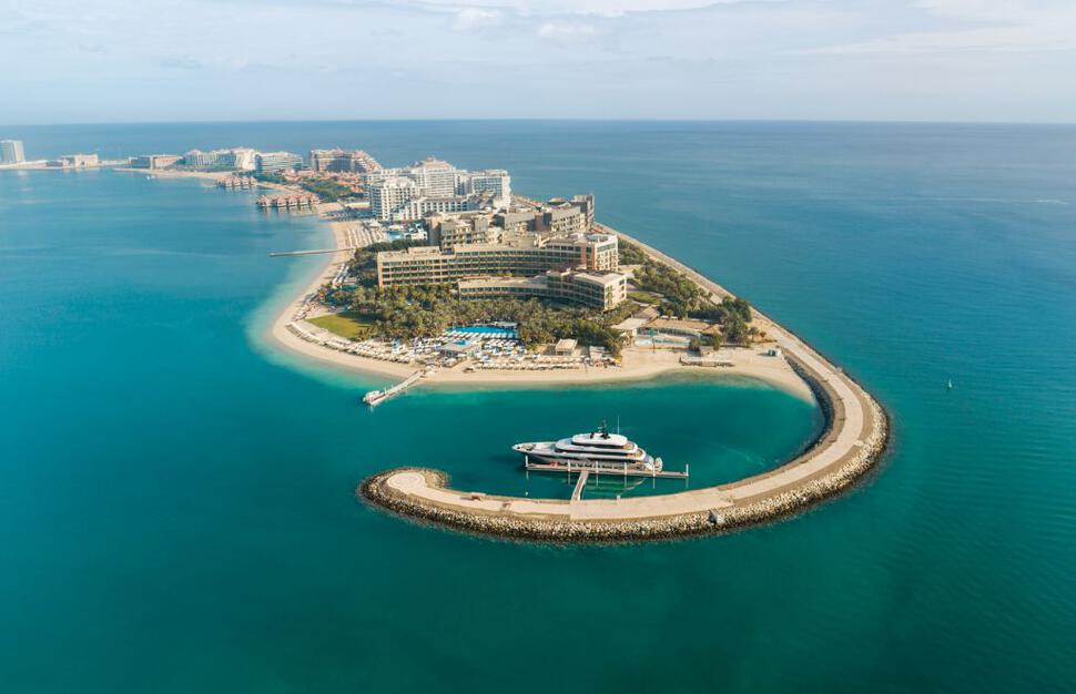 Rixos The Palm Dubai ground floor suite with direct beach access from private patio
