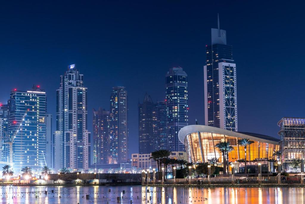 Rove Downtown Dubai hotel for 24-48 hour stopover with Burj Khalifa pool view and walkable city sightseeing
