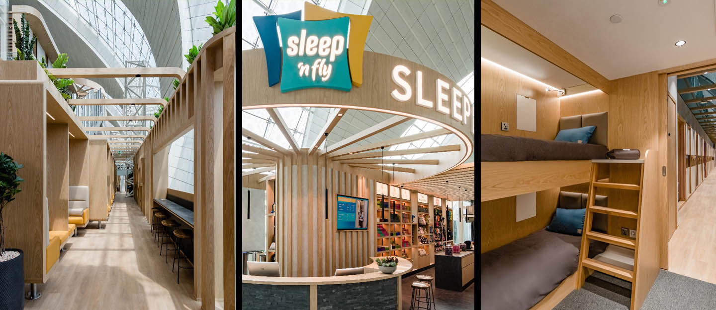 sleep n fly DXB airside sleep pods best very short layover hourly no visa Dubai airport