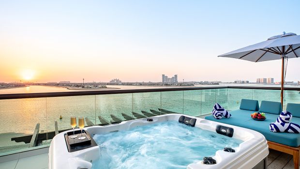Taj Exotica Palm Jumeirah private plunge pool suite with ocean views