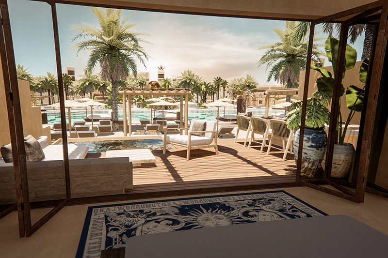 Terra Solis Dubai Tomorrowland best glamping stargazing desert pods pool club Al Marmoom