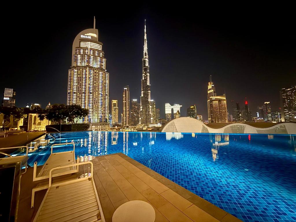 The Address Dubai Mall direct private bridge connection best shopping hotel Downtown Dubai